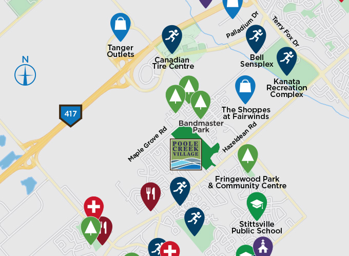 Map of Poole Creek Village location